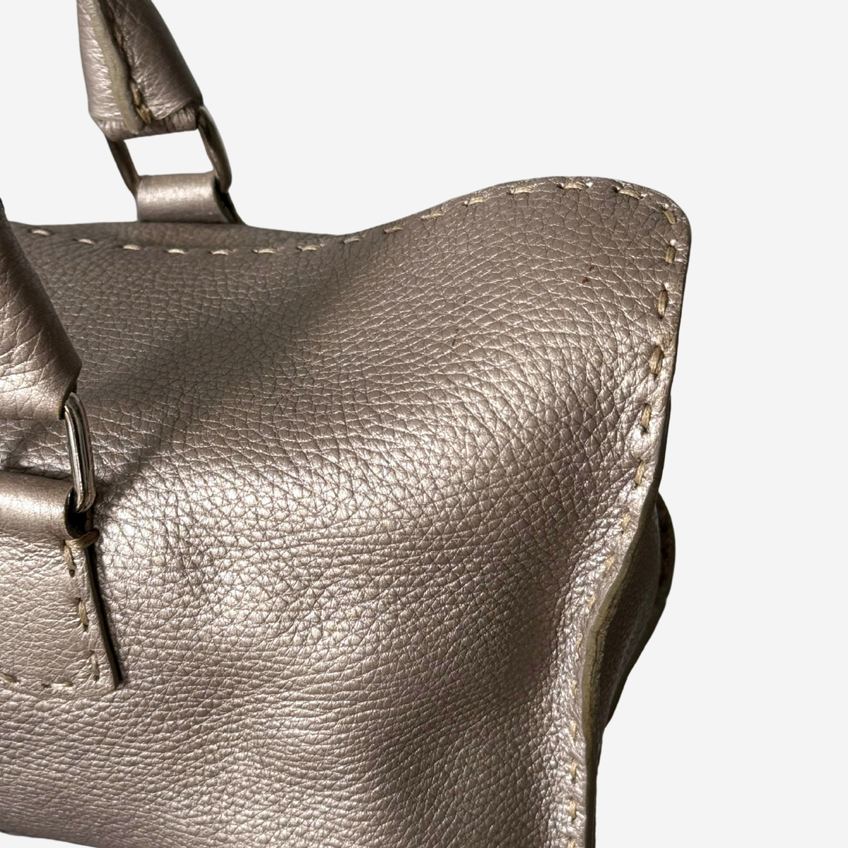 Fendi Selleria Metallic Leather Shoulder Bag