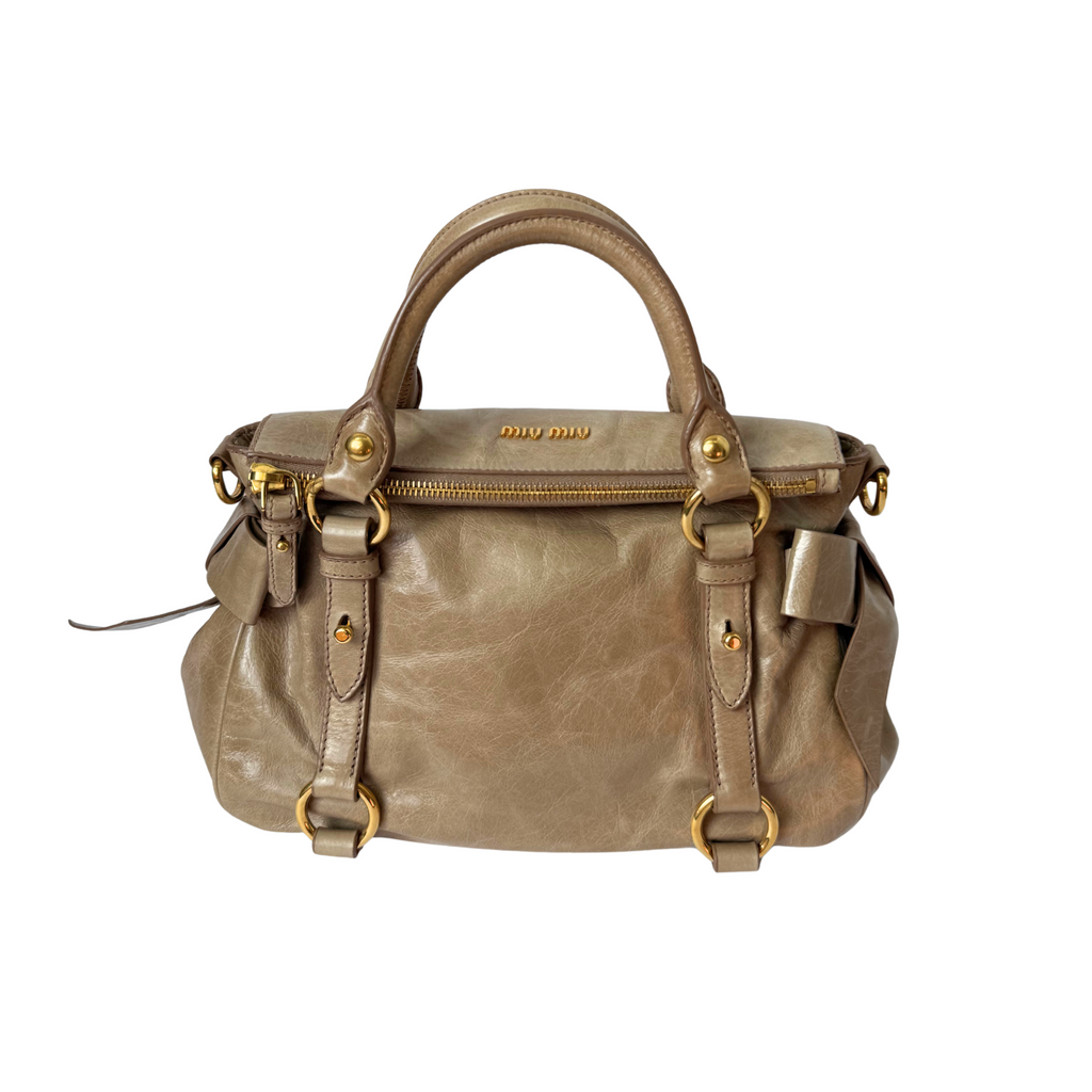 Miu Miu - Vitello Lux Bow Satchel