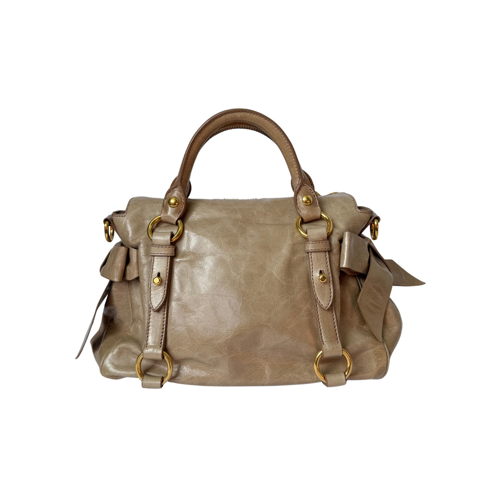 Miu Miu - Vitello Lux Bow Satchel