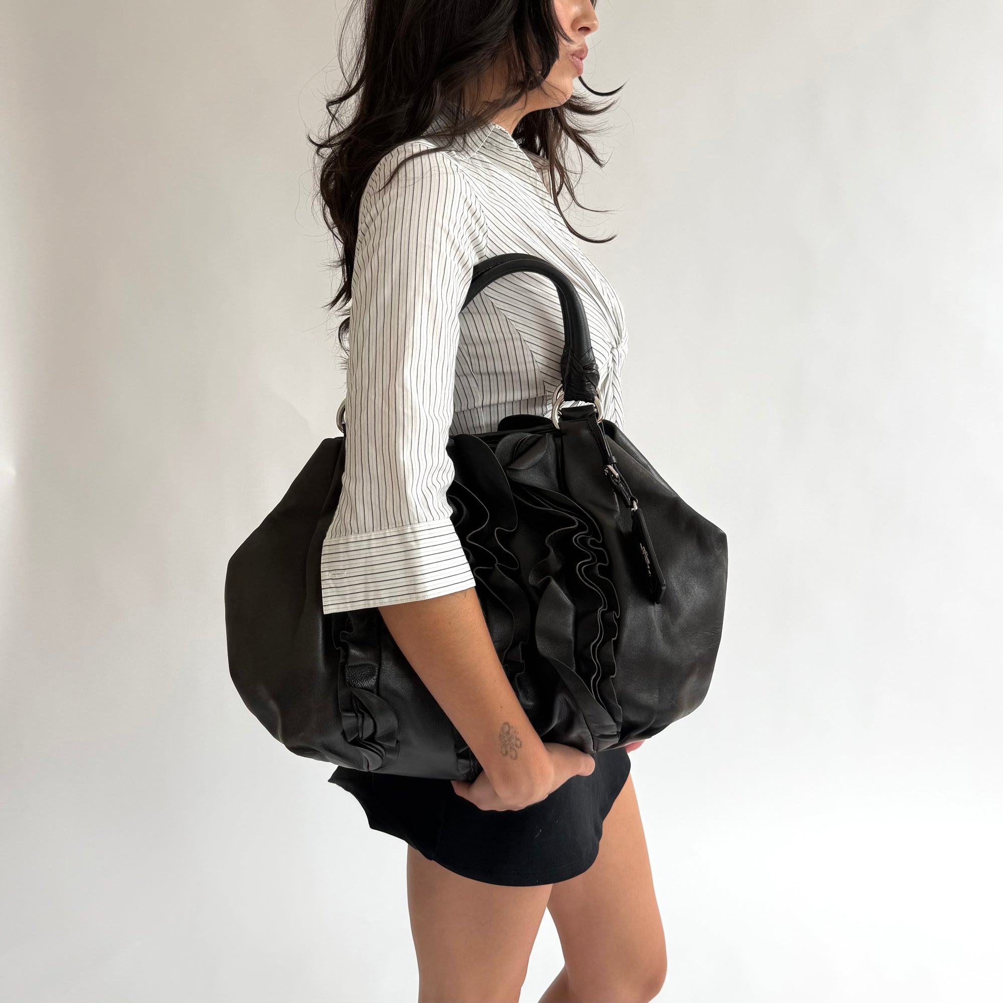 Nappa Mordore Ruffle Hobo