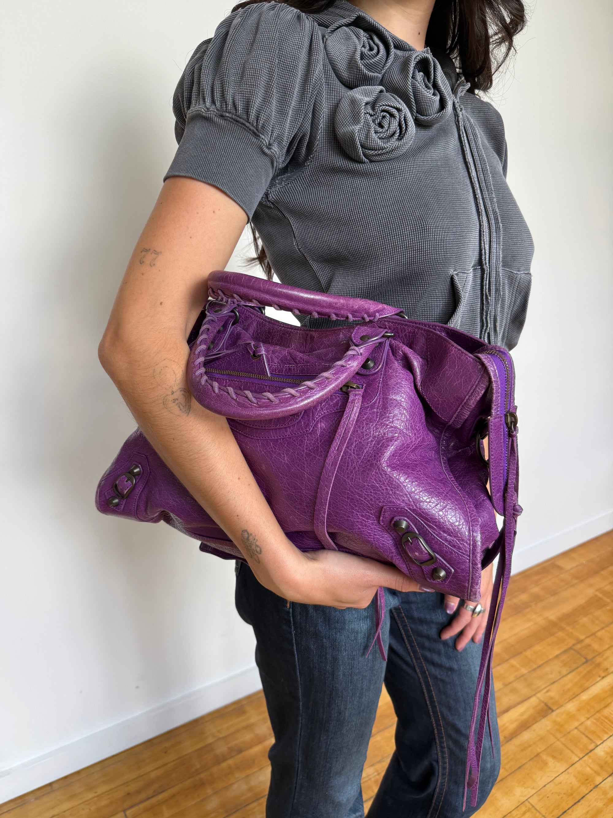 Balenciaga F/W 2013 Classic City Bag in Ultraviolet Purple