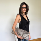 Fendi Selleria Metallic Leather Shoulder Bag