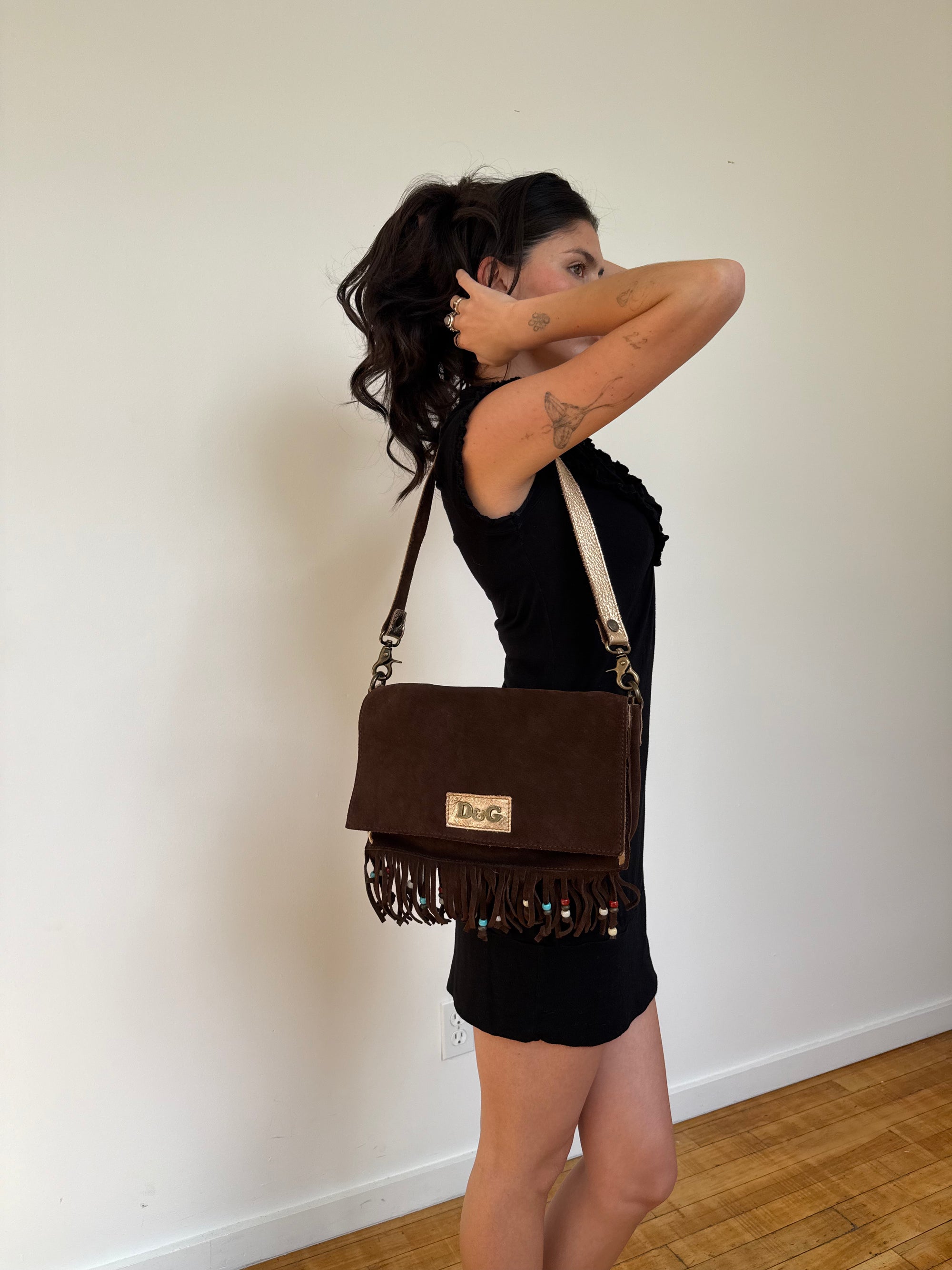 Dolce & Gabbana Fringe Shoulder Bag